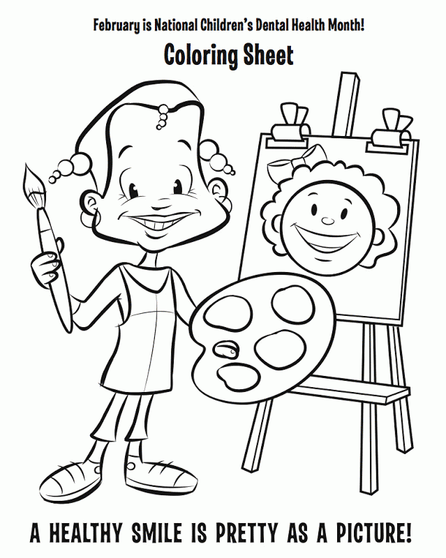 Plansa de colorat cu Dentist 35 29